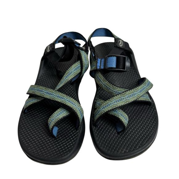 CHACO Z/1 Classic Terreno Unaweep Iris Blue Green Vibram Size 8 Womens Toe Loop - Picture 1 of 12
